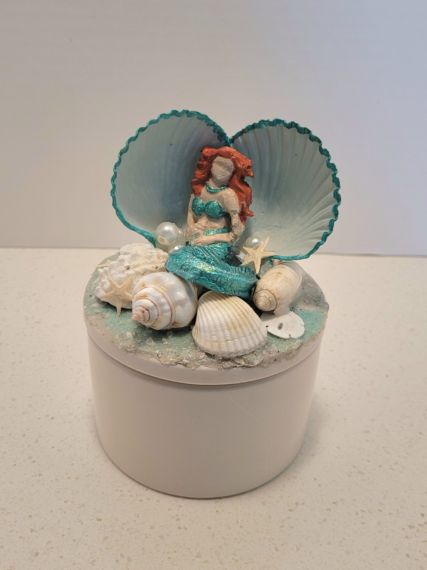 Mermaid Trinket Box - Teal 2