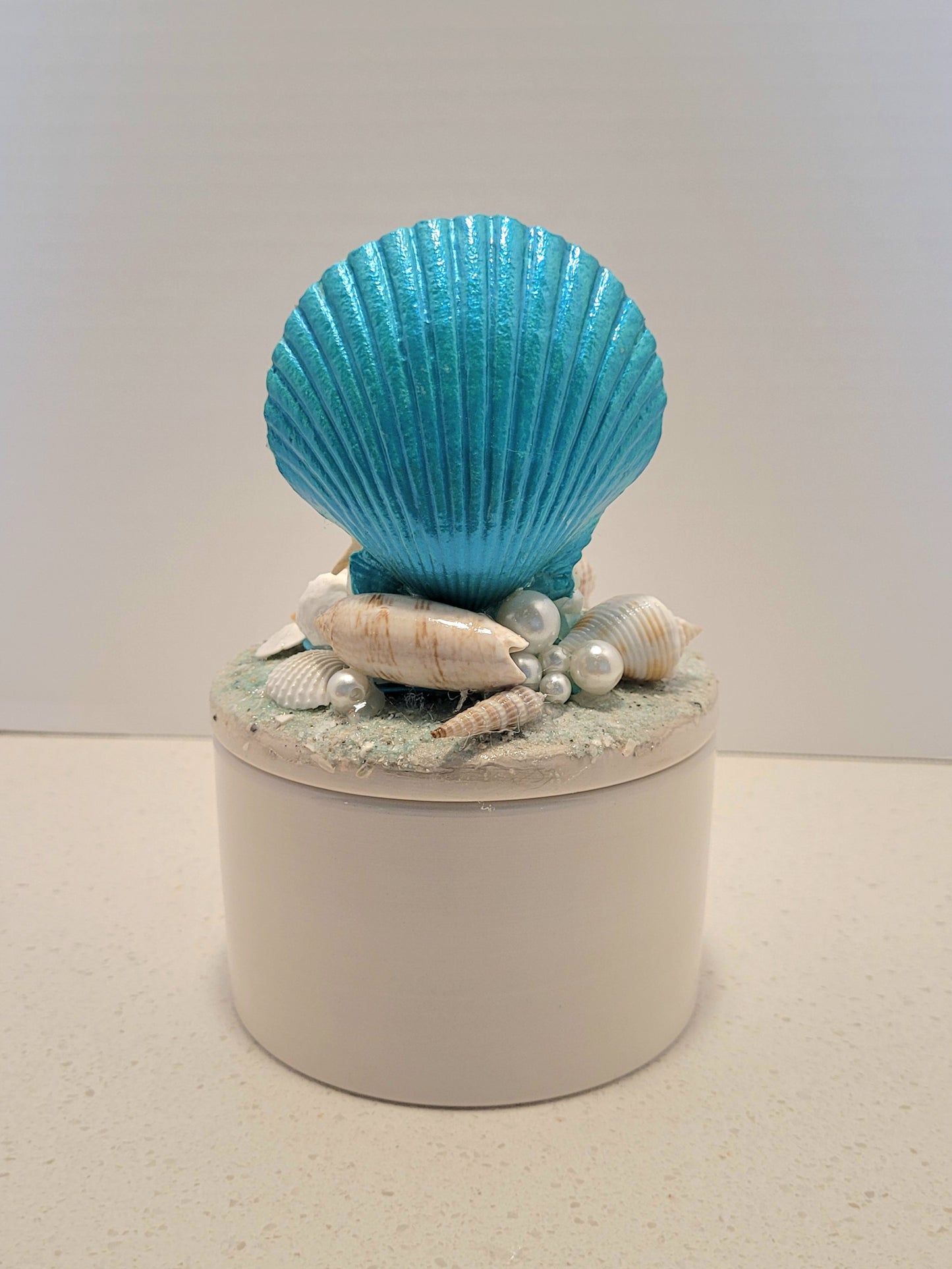 Mermaid Trinket Box - Teal Blue