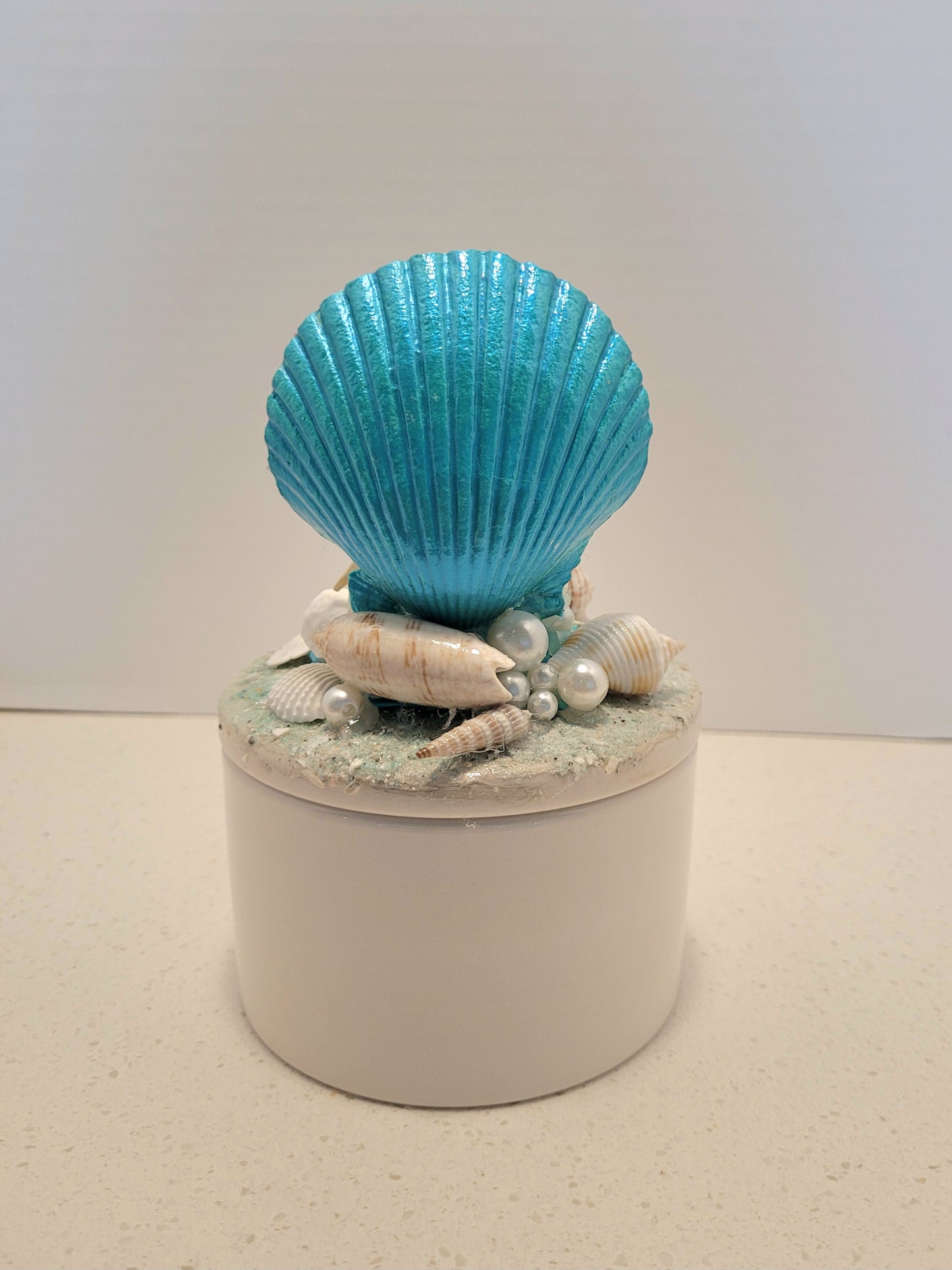 Mermaid Trinket Box - Teal Blue